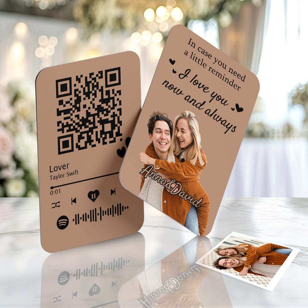 Custom Wallet Card Personalized Couple Wallet Insert Card Spotify Wallet Card - Myphotomugs