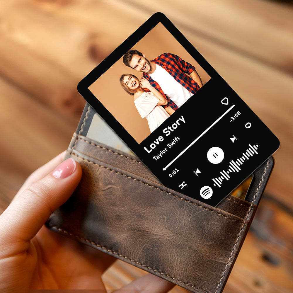 Custom Spotify Code Card Photo Wallet Card Custom Wallet Insert Card - Myphotomugs