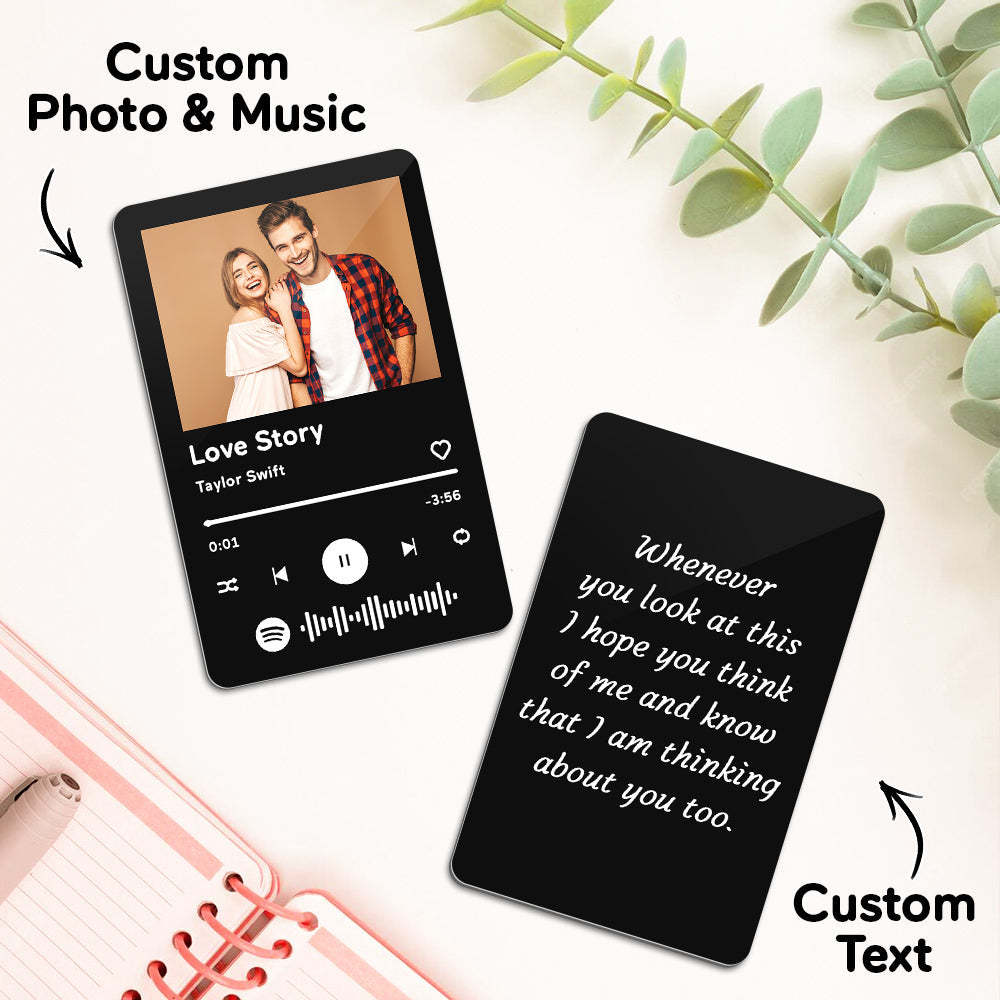Custom Spotify Code Card Photo Wallet Card Custom Wallet Insert Card - Myphotomugs