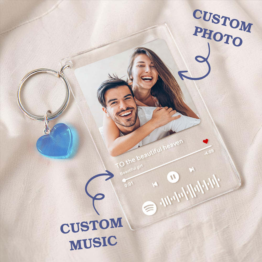 Custom Spotify Keychain Acrylic Music Keychain Spotify Christmas Gift - MyPhotoMugs