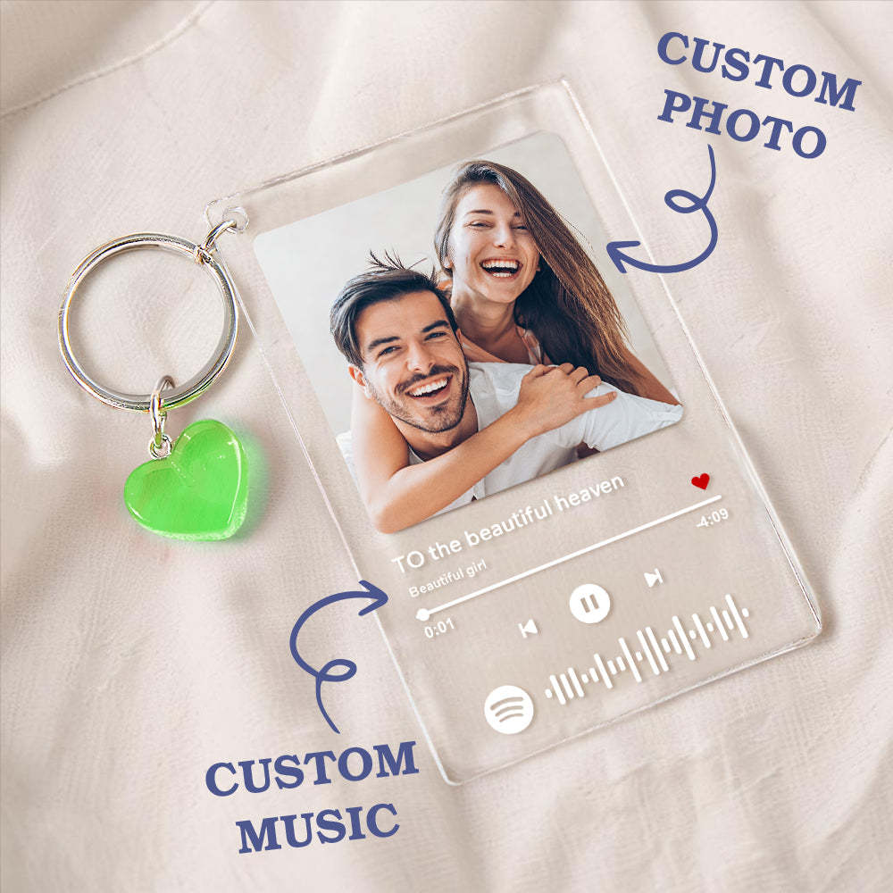 Custom Spotify Keychain Acrylic Music Keychain Spotify Christmas Gift - MyPhotoMugs