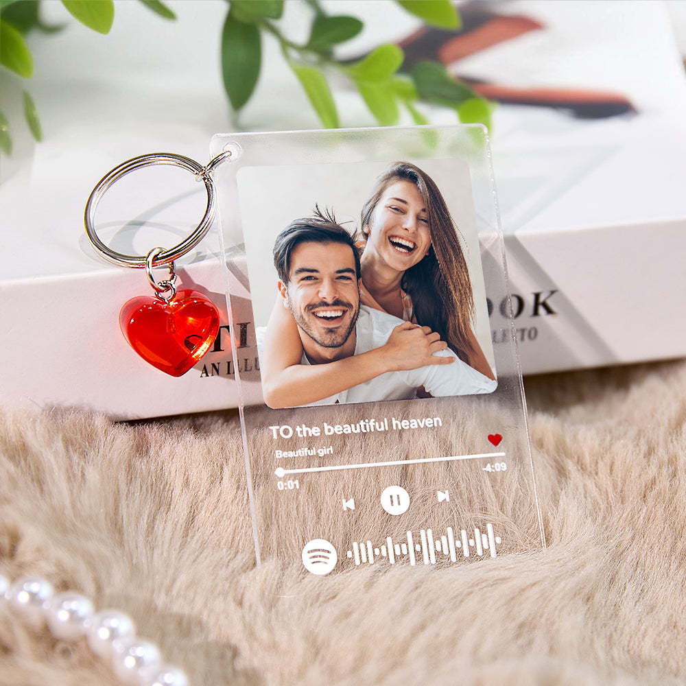 Custom Spotify Keychain Acrylic Music Keychain Spotify Christmas Gift - MyPhotoMugs