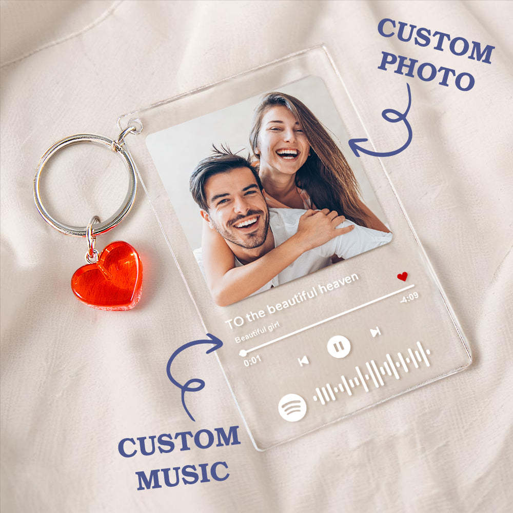 Custom Spotify Keychain Acrylic Music Keychain Spotify Christmas Gift - MyPhotoMugs