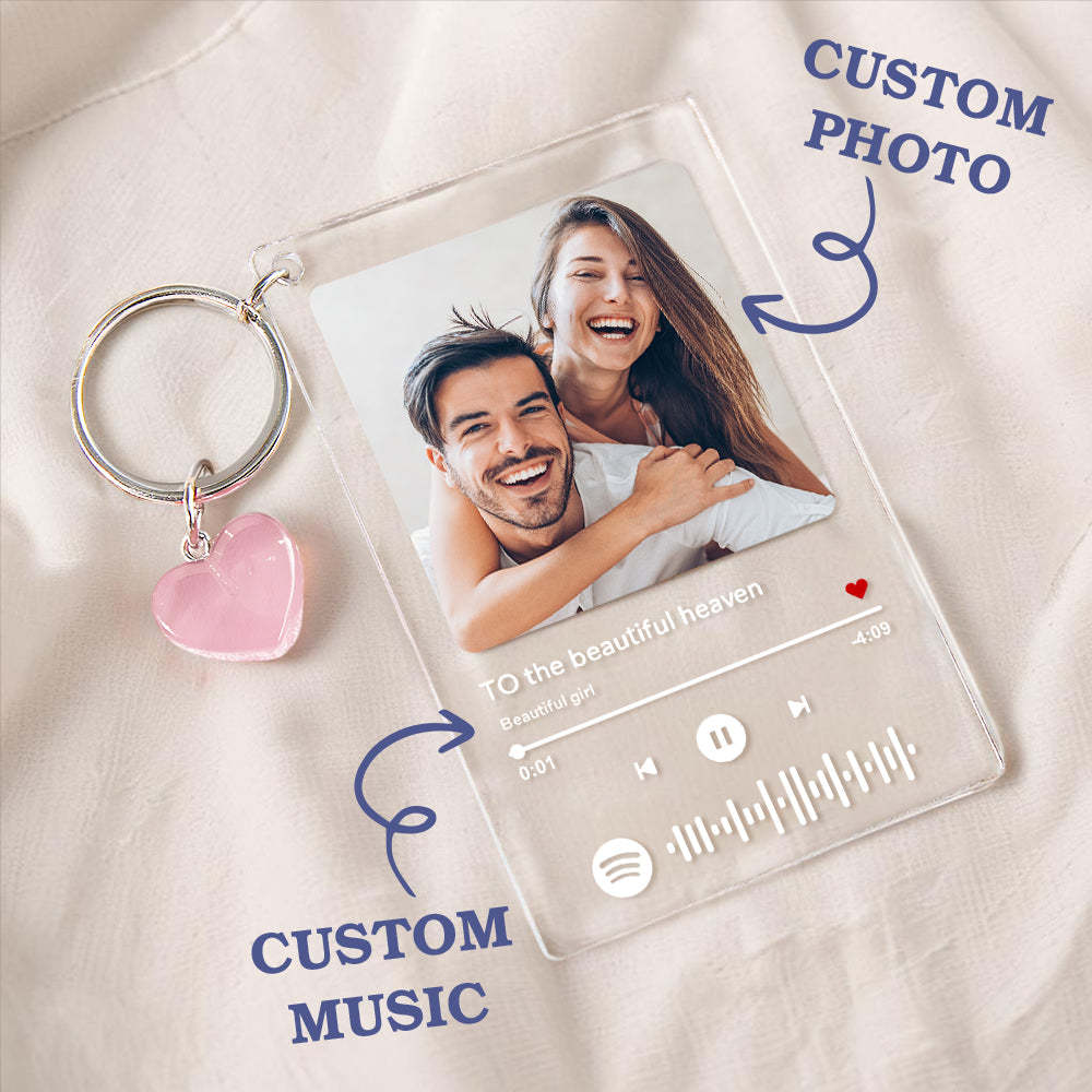 Custom Spotify Keychain Acrylic Music Keychain Spotify Christmas Gift - MyPhotoMugs