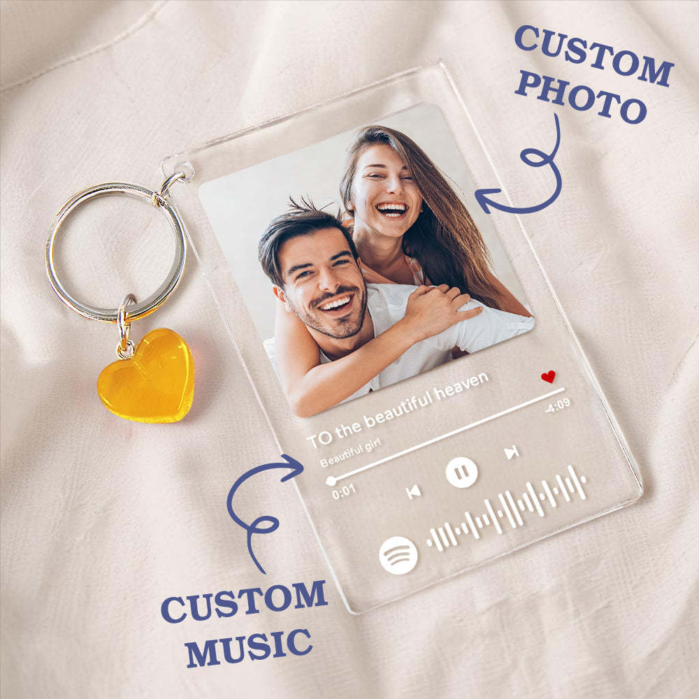 Custom Spotify Keychain Acrylic Music Keychain Spotify Christmas Gift - MyPhotoMugs