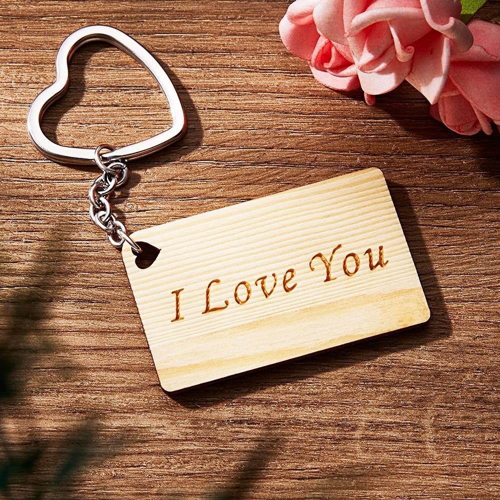 Custom Engraved Calendar Keychain Save the Date Keychain Valentine's Day Gift for Lover - Myphotomugs