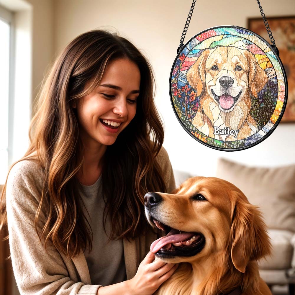 Custom Suncatcher Window Panel Hanging Sun Catcher Window Decor - MyPhotoMugs