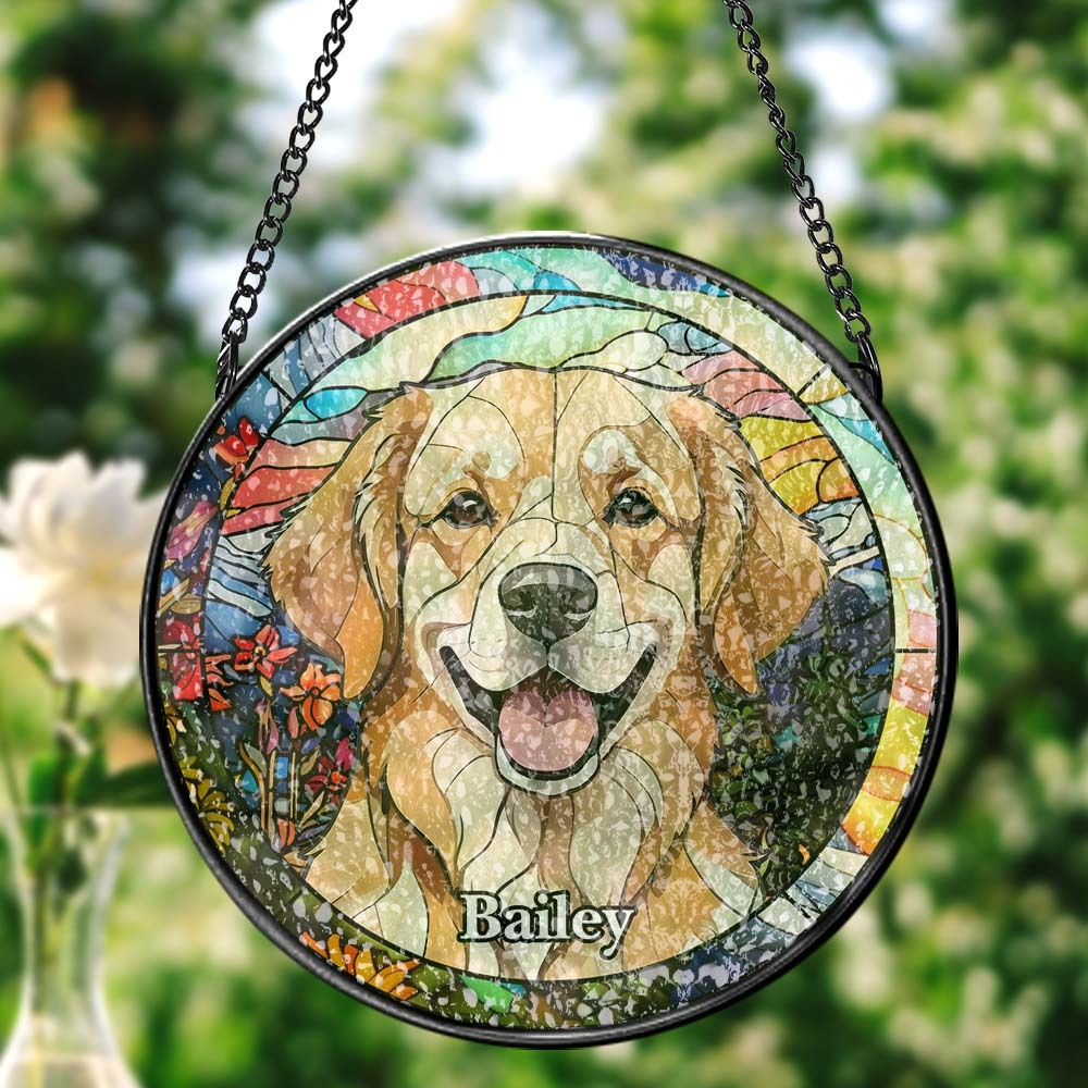Custom Suncatcher Window Panel Hanging Sun Catcher Window Decor - MyPhotoMugs