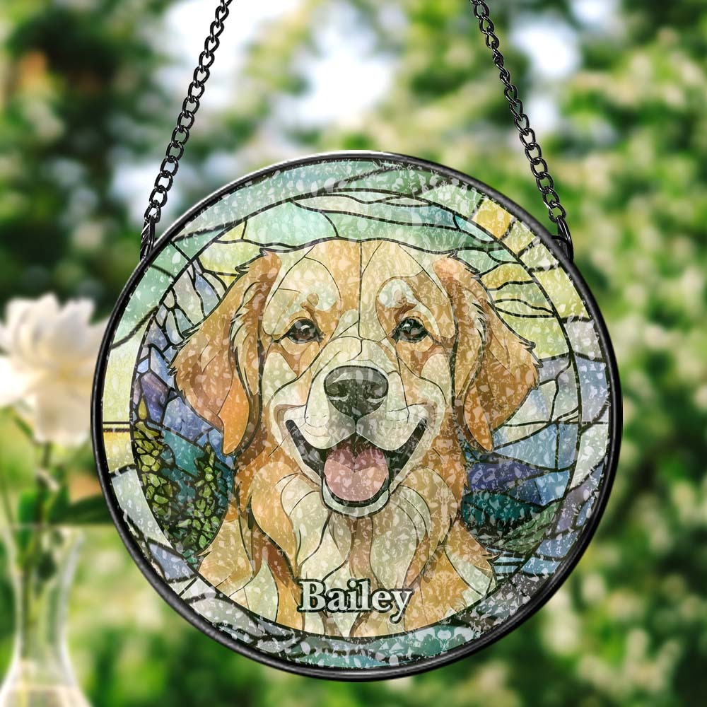 Custom Suncatcher Window Panel Hanging Sun Catcher Window Decor - MyPhotoMugs