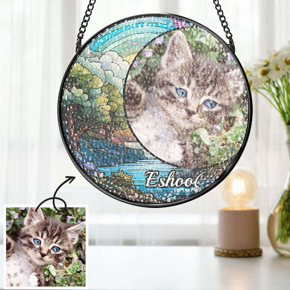 Personalized Dog Suncatcher Custom Photo Dog Suncatcher Christmas Ornament - MyPhotoMugs