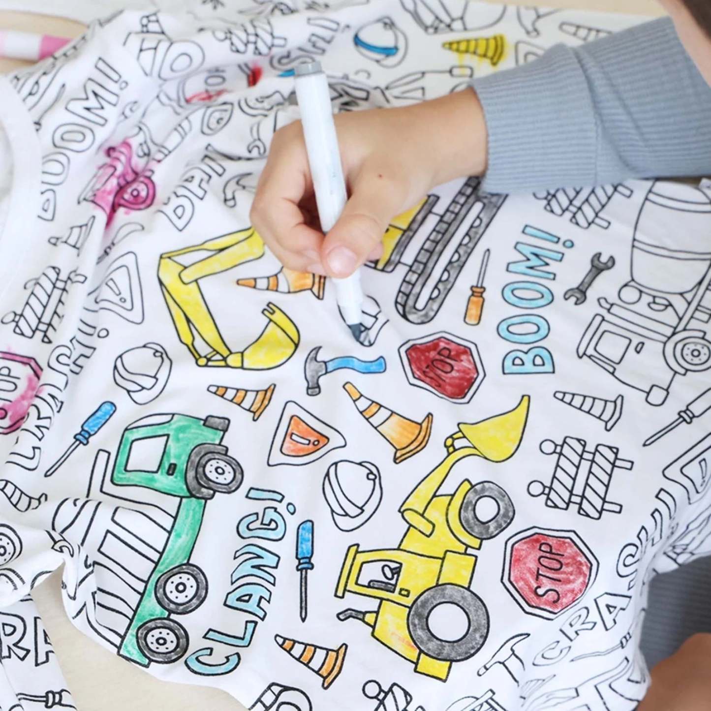 Children's DIY Hand-painted Graffiti Pajama Sets Home Clothes Coloring Cotton Pajama Sets - Myphotomugs