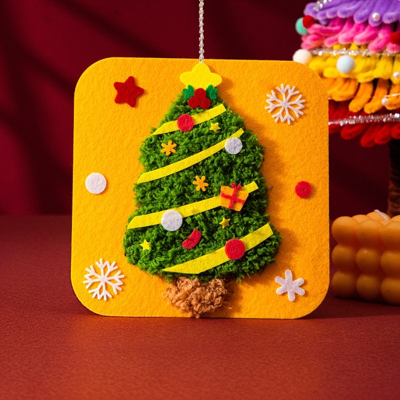 Christmas DIY Kids Craft Kit Felt Sewing Threading Toys Fun Handmade Gift for Children