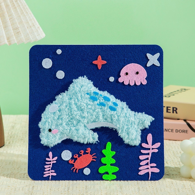 Christmas DIY Kids Craft Kit Felt Sewing Threading Toys Fun Handmade Gift for Children