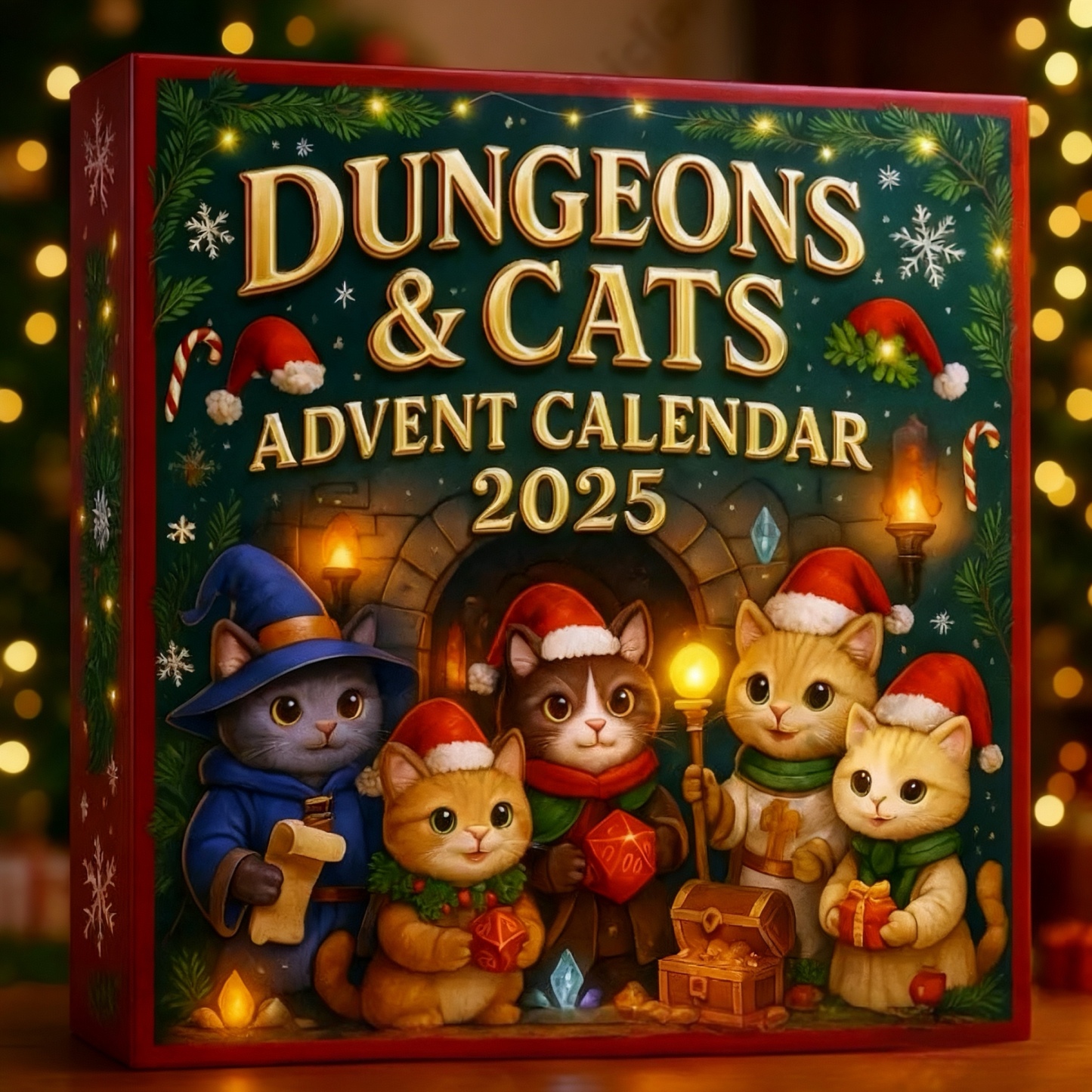 Christmas Cat Countdown Blind Box 24-Day Advent Calendar Surprise for Cat Lovers Cute Kitty Gift Box 2025