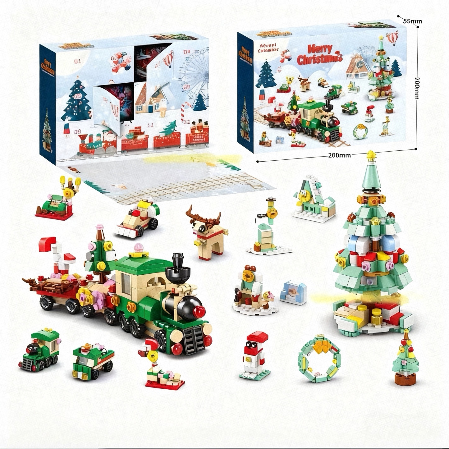 Christmas Building Block Blind Box Festive Mini Brick Collectibles Gift Christmas Countdown Surprise Box