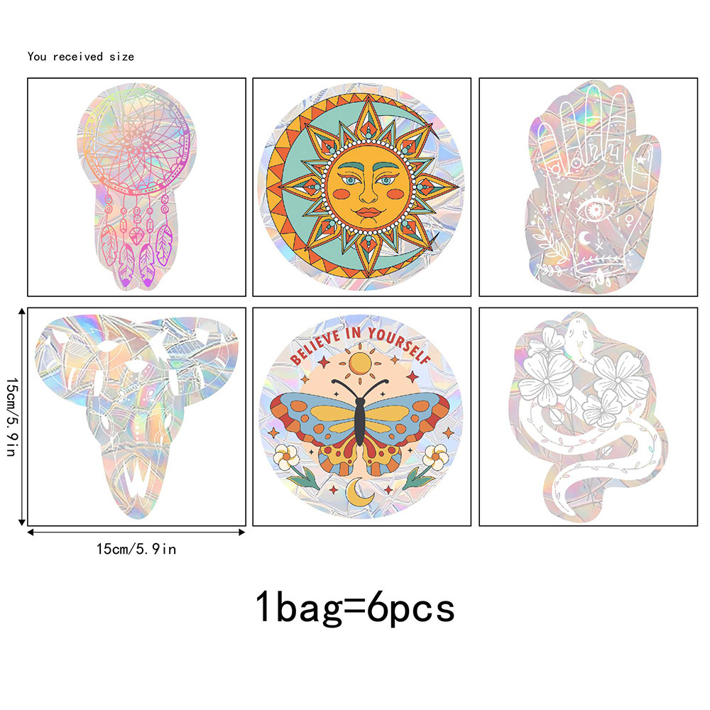 Holographic Stickers Shiny Waterproof Laser Stickers for Laptop