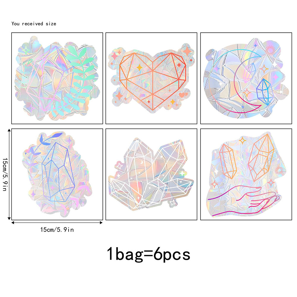 Holographic Stickers Shiny Waterproof Laser Stickers for Laptop