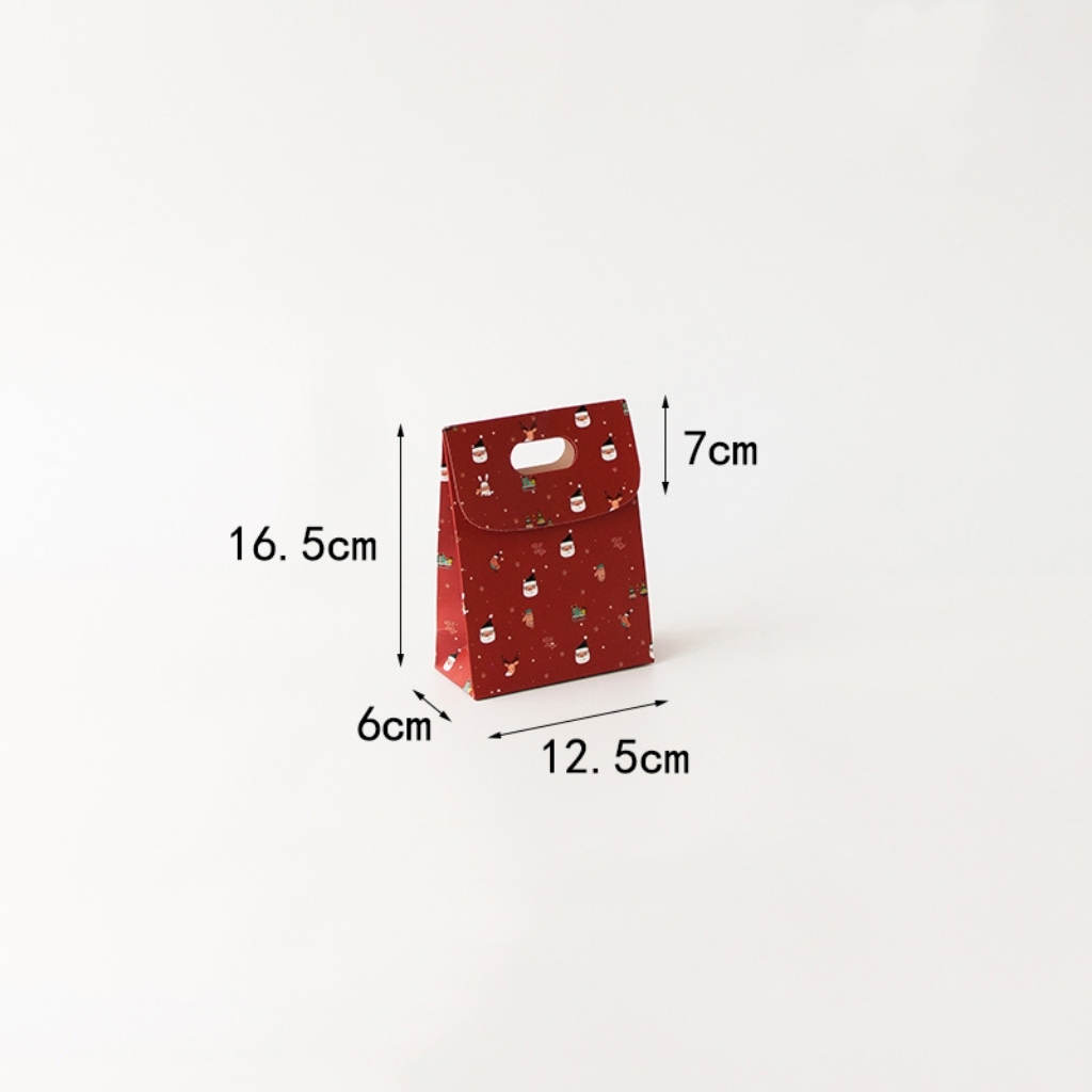 Christmas Gift Paper Bag for Christmas Day Party Supplies-Red-S