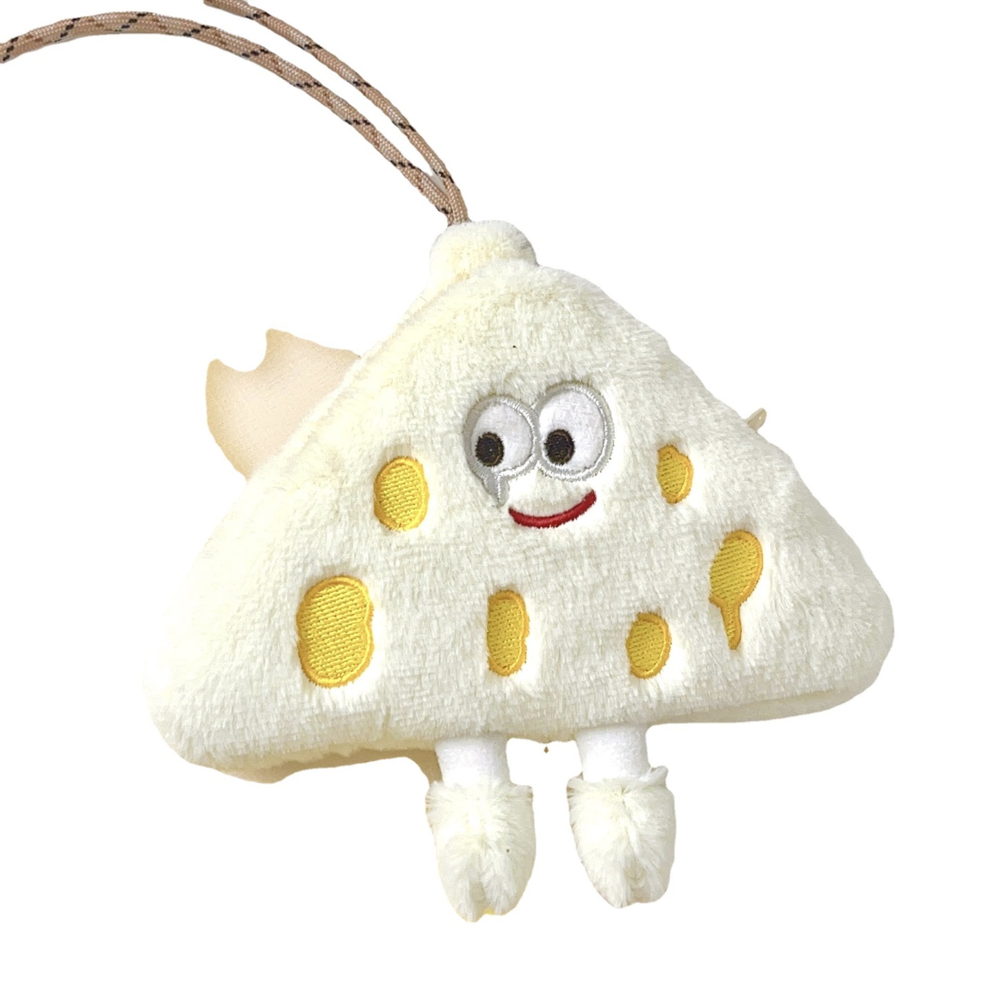 Cute Coin Purse Cheese Card Holder for Women Holiday Gift Crossbody Bag Short Velvet Emoji Coin Purse