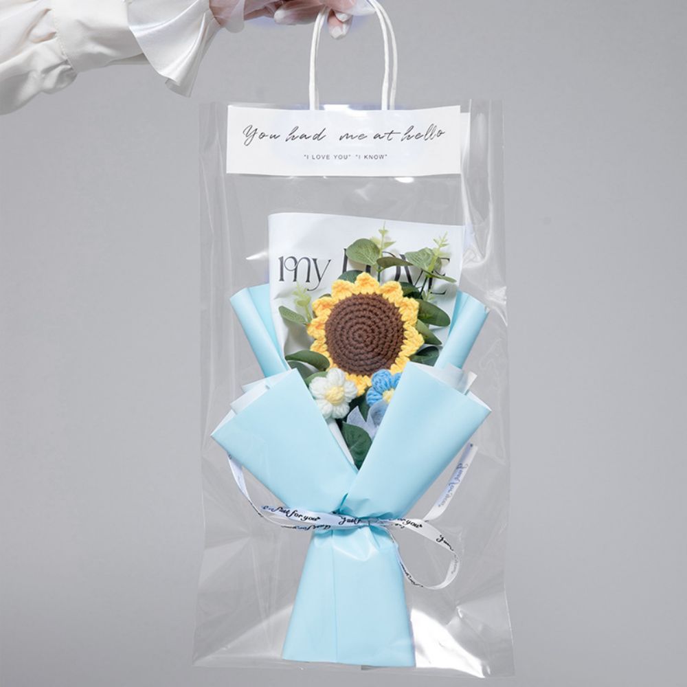 Crochet Flowers Bouquet Handmade Knitted Sunflower Bouquet - Myphotomugs