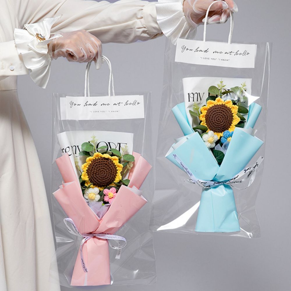 Crochet Flowers Bouquet Handmade Knitted Sunflower Bouquet - Myphotomugs