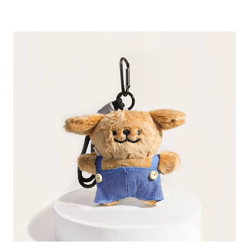 Cute Dog Keychain Adorable Puppy Bag Charm Plush Dog Key Holder Christmas Gift