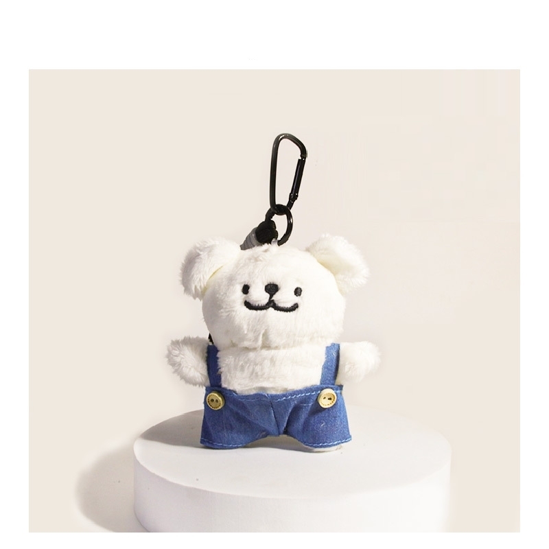 Cute Dog Keychain Adorable Puppy Bag Charm Plush Dog Key Holder Christmas Gift