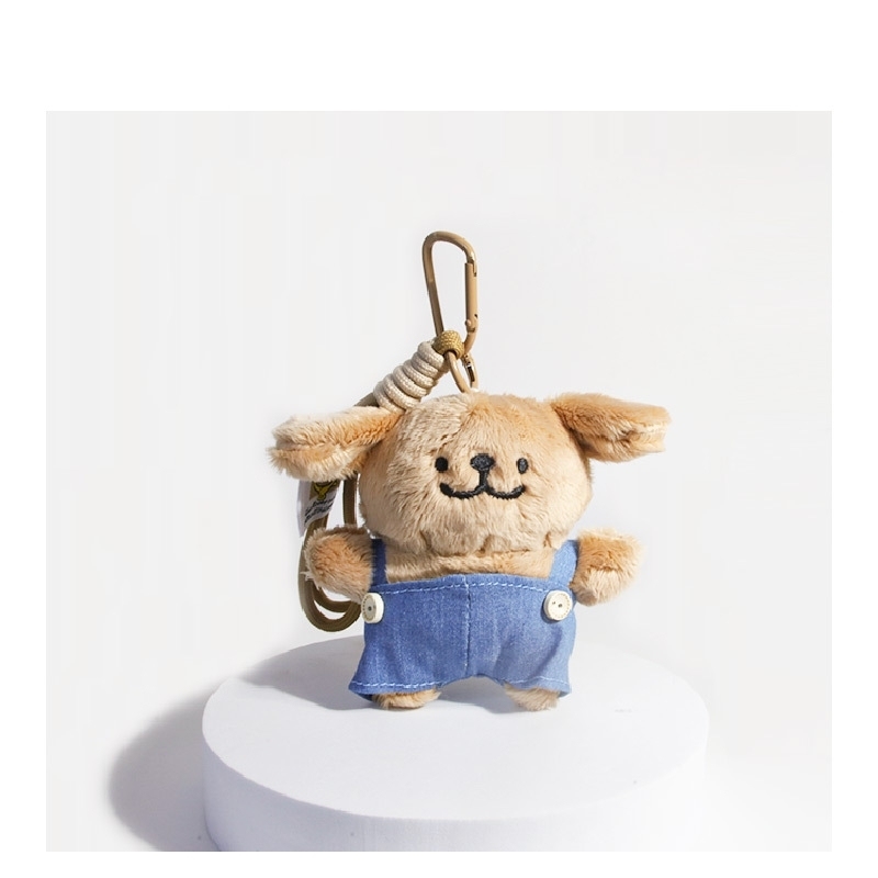 Cute Dog Keychain Adorable Puppy Bag Charm Plush Dog Key Holder Christmas Gift