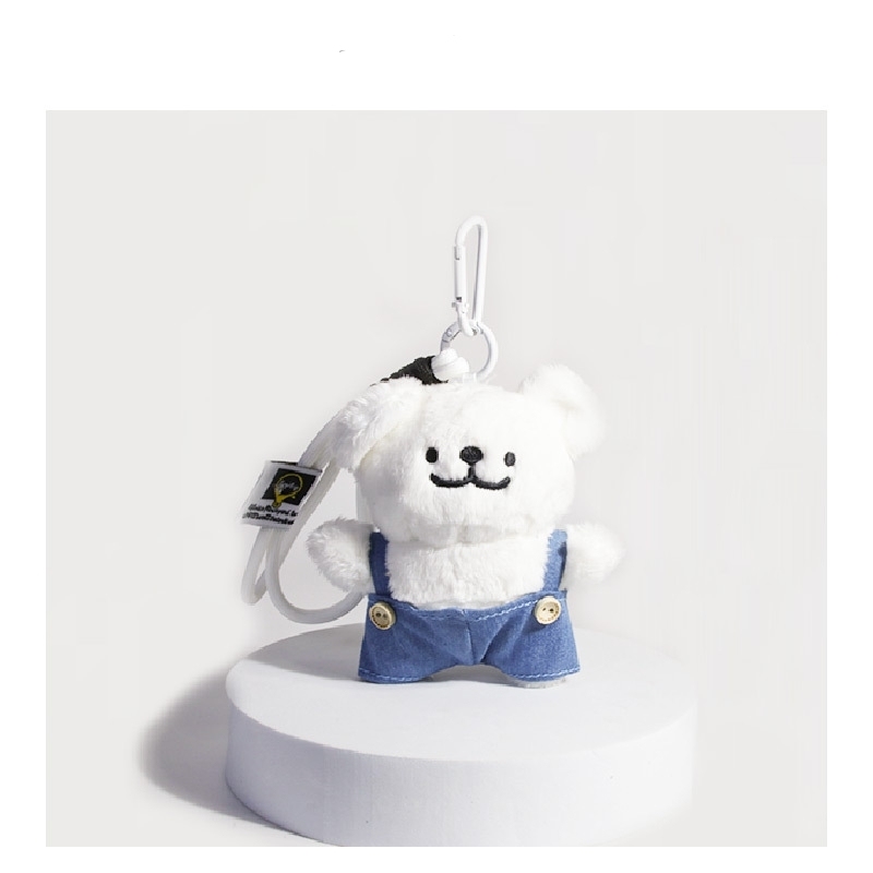 Cute Dog Keychain Adorable Puppy Bag Charm Plush Dog Key Holder Christmas Gift