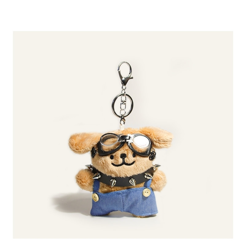 Cute Dog Keychain Adorable Puppy Bag Charm Plush Dog Key Holder Christmas Gift