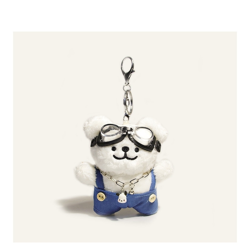 Cute Dog Keychain Adorable Puppy Bag Charm Plush Dog Key Holder Christmas Gift