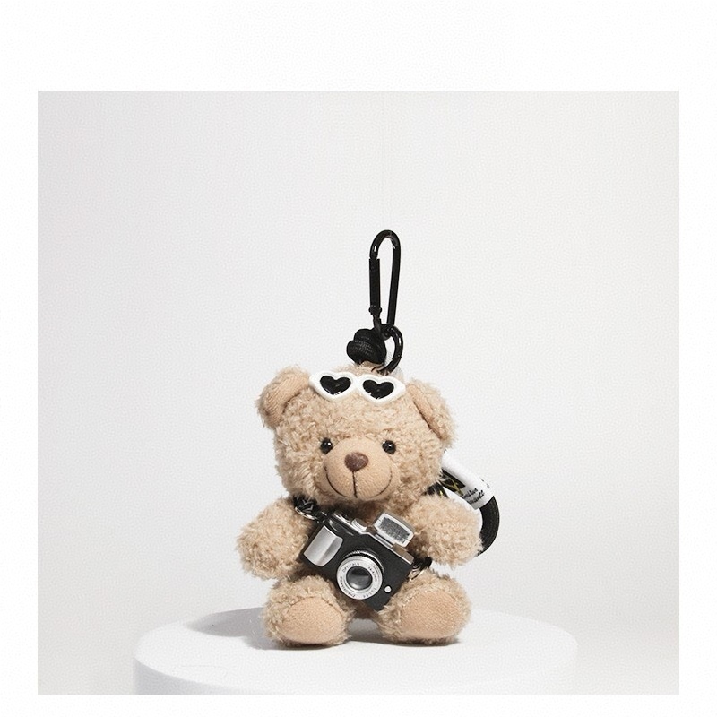 Cute Bear Keychain Soft Plush Teddy Bag Charm Christmas New Year Gift for Her