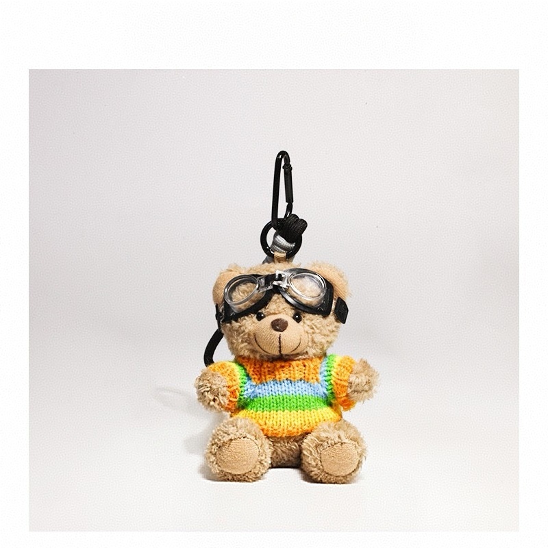 Cute Bear Keychain Soft Plush Teddy Bag Charm Christmas New Year Gift for Her