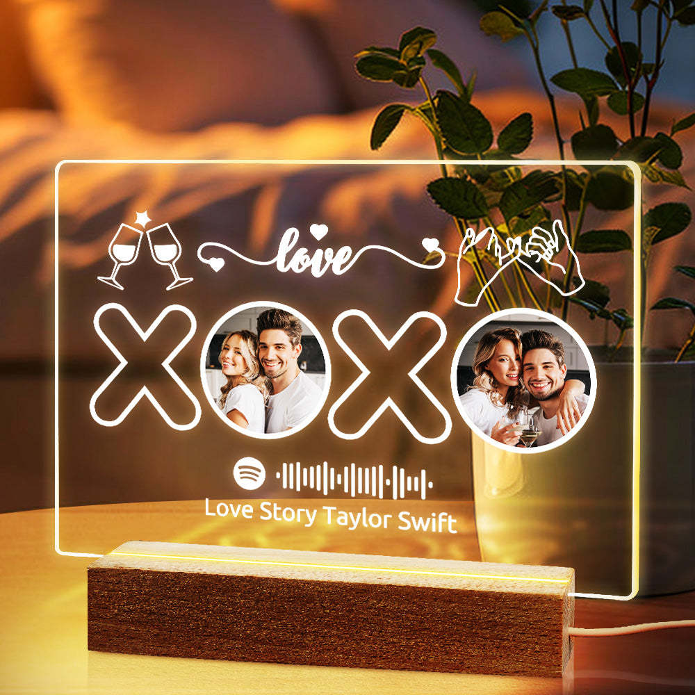 Custom Spotify Lamp Photo Music Night Light Custom Valentine's Day Gifts - Myphotomugs