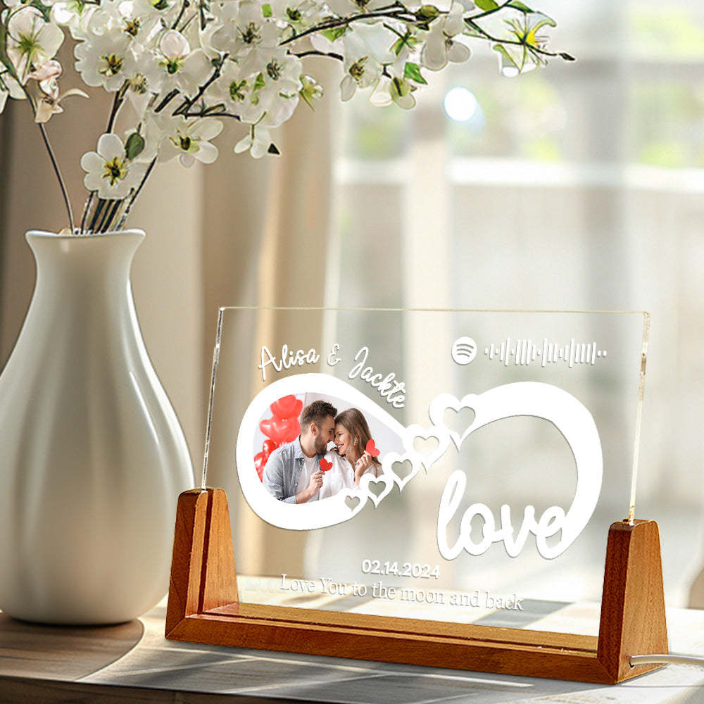 Custom Music Lamp Personalized Night Light Custom Spotify Light for Her - Myphotomugs