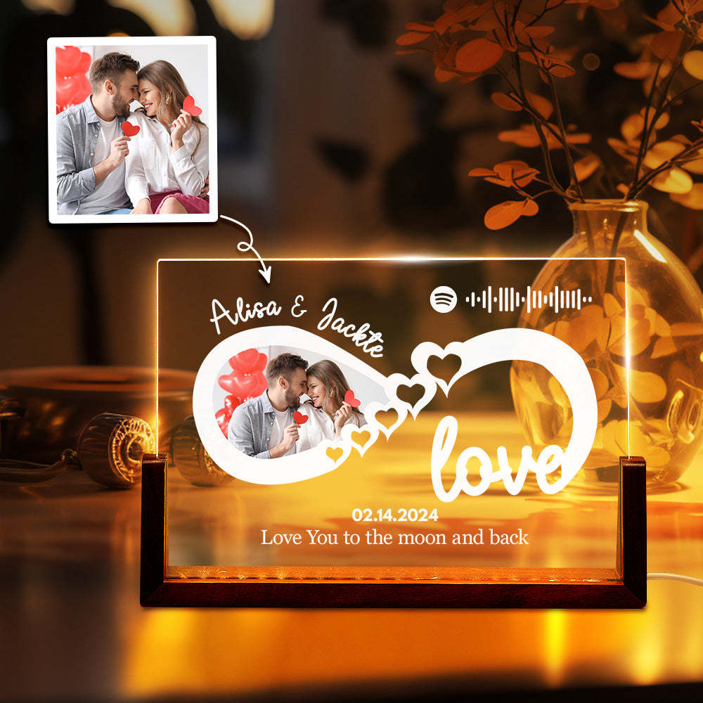 Custom Music Lamp Personalized Night Light Custom Spotify Light for Her - Myphotomugs