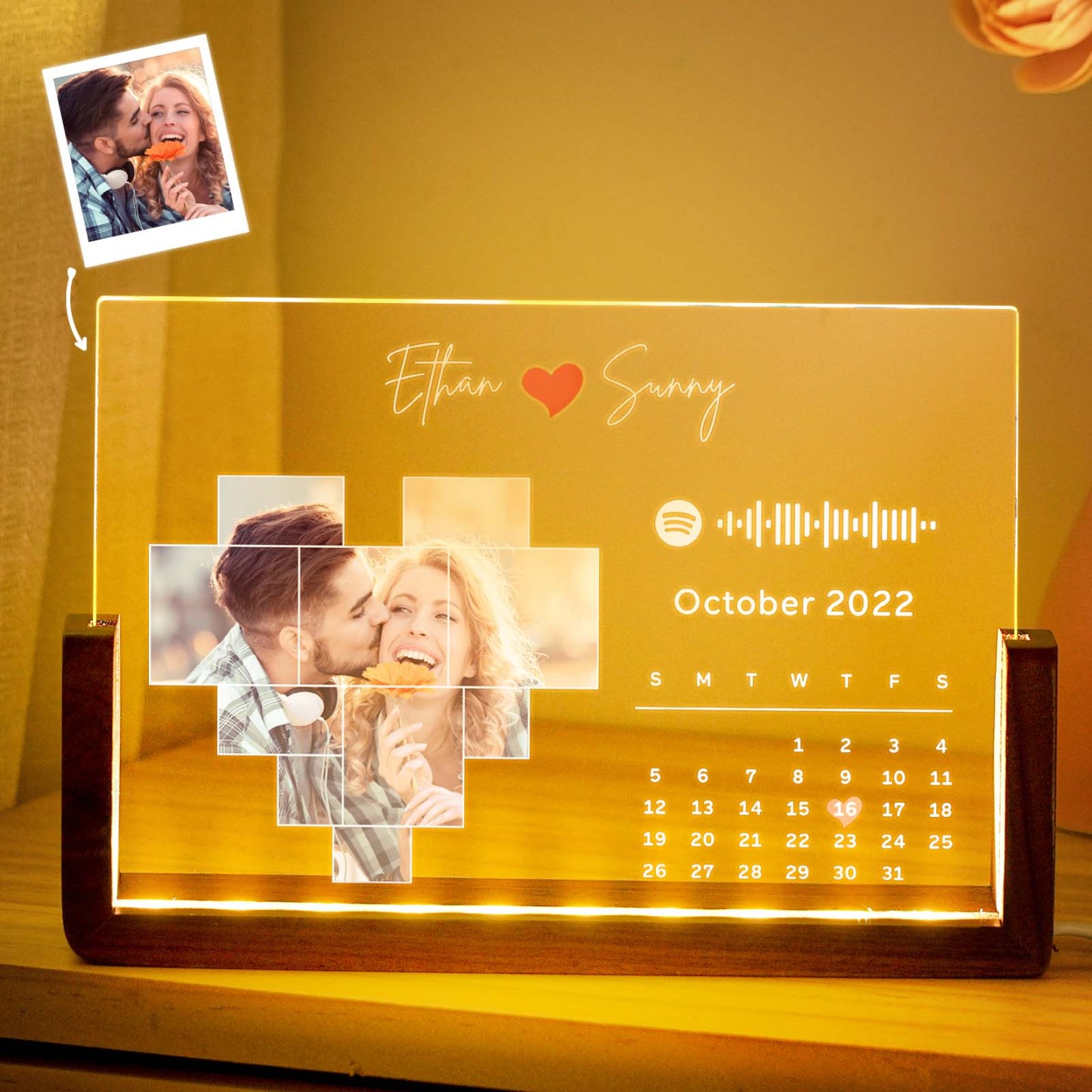 Custom Spotify Lamp Spotify Code Song Night Light Photo Decor Gift For Lover - MyPhotoMugs