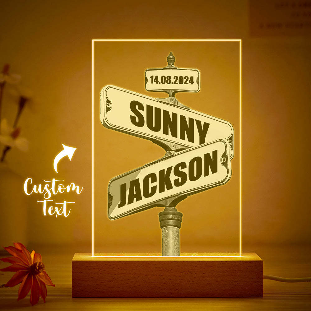 Custom Name Lamp Personalized Acrylic LED Lamp Christmas Gift For Lover - MyPhotoMugs
