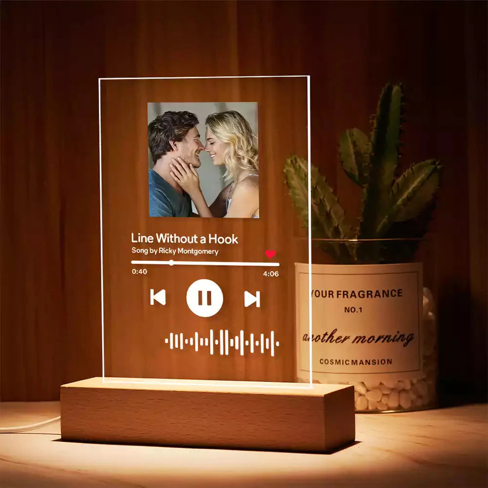 Custom Scannable Music Glass, Gift For Your Loved One With Your Favorite Song