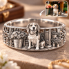 Personalized S925 Sterling Silver 3D Sculpted Beagle Ring Custom Photo Pet Relief Ring Unique Pet Memorial Jewelry Gift for Dog Mom