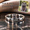 Personalized 3D Embossed Cat Ring Custom 925 Sterling Silver Full Body British Shorthair Jewelry Memorial Pet Lover Gift