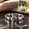 Personalized 3D Embossed Cat Ring Custom 925 Sterling Silver Full Body Siamese Jewelry Memorial Pet Lover Gift