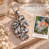 Personalized 3D Pet Photo Necklace Custom 925 Sterling Silver Goldfish Pendant Jewelry Gift for Pet Mom