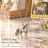 Personalized 3D Pet Photo Necklace Custom 925 Sterling Silver Horse Pendant Jewelry Gift for Pet Mom