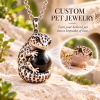 Personalized 3D Embossed Leopard Gecko Photo Projection Necklace Custom 925 Sterling Silver Pet Pendant Gift for Pet Mom