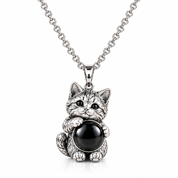 Personalized Pet Photo Projection Pendant – Custom Picture 925 Sterling Silver 3D Carved 925 Sterling Silver Pet Hugging Projection Stone