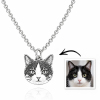 Personalized 925 Sterling Silver 3D Relief Pet Head Charm Necklace Custom Dog Cat Portrait Pendant Gift For Pet Lovers