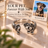 Custom 3D Relief Pet Photo Ring Personalized 925 Sterling Silver Wrap Mixed-breed Dog Ring Gift for Dog Mom