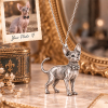 Personalized 3D Cat Photo Necklace Custom 925 Sterling Silver Sphynx Pendant Jewelry Gift for Cat Mom