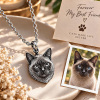 Personalized 3D Embossed Cat Head Photo Necklace Custom 925 Sterling Silver Siamese Pendant Unique Pet Owner Gift